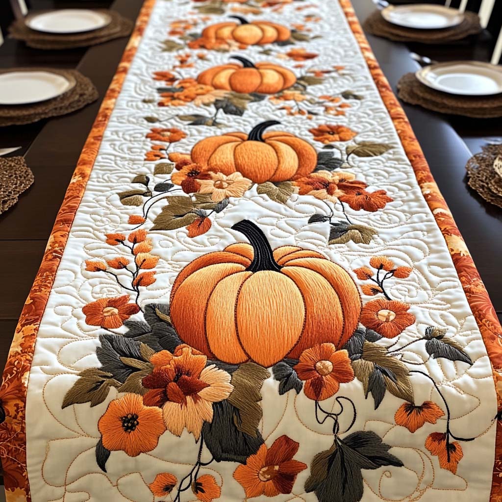 Efterårsblade Festival Quilted Table Runner