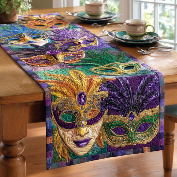 Mardi Gras Quiltet Bordløber