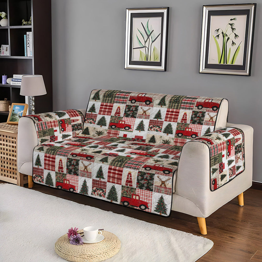 Festlig Evergreen Quilted Sofa Dække
