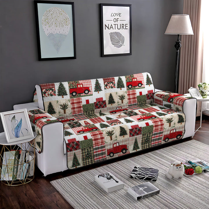 Festlig Evergreen Quilted Sofa Dække