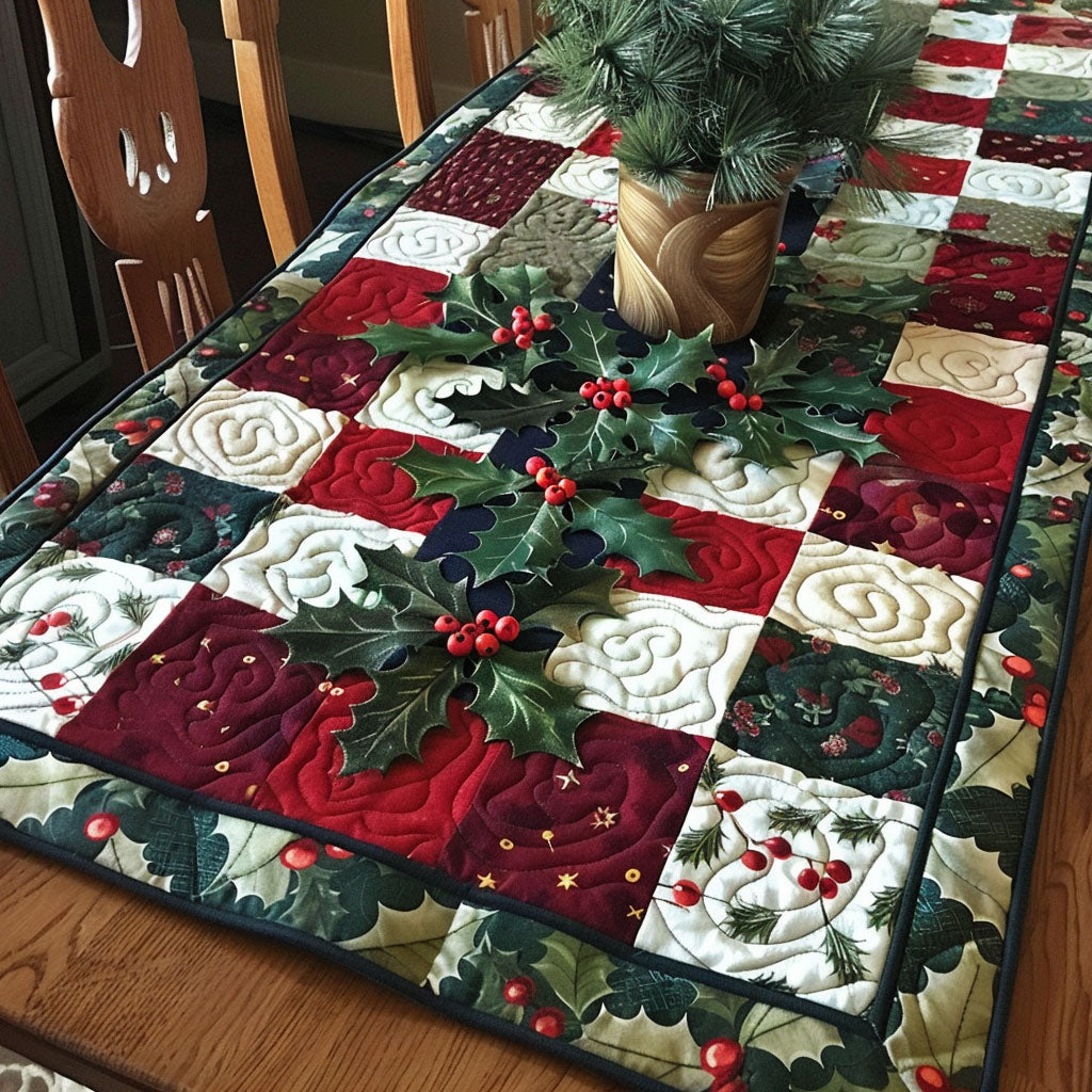 Festlig Sleigh Quiltet Bordløber