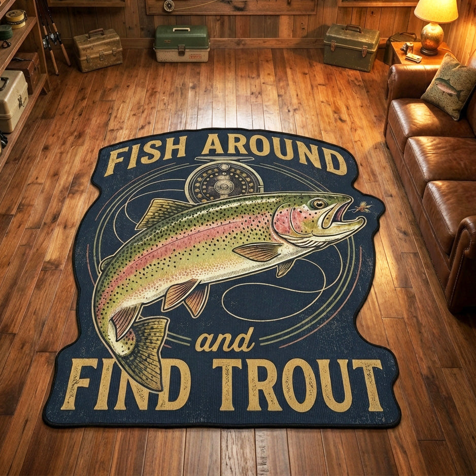 Find Trout Custom Shape Area Rug