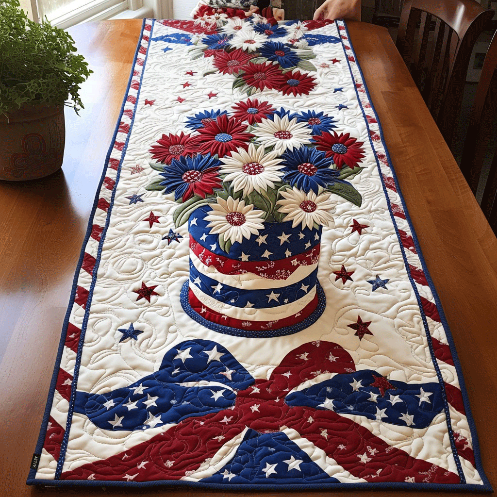 Blomsterfrihed Quilted Table Runner