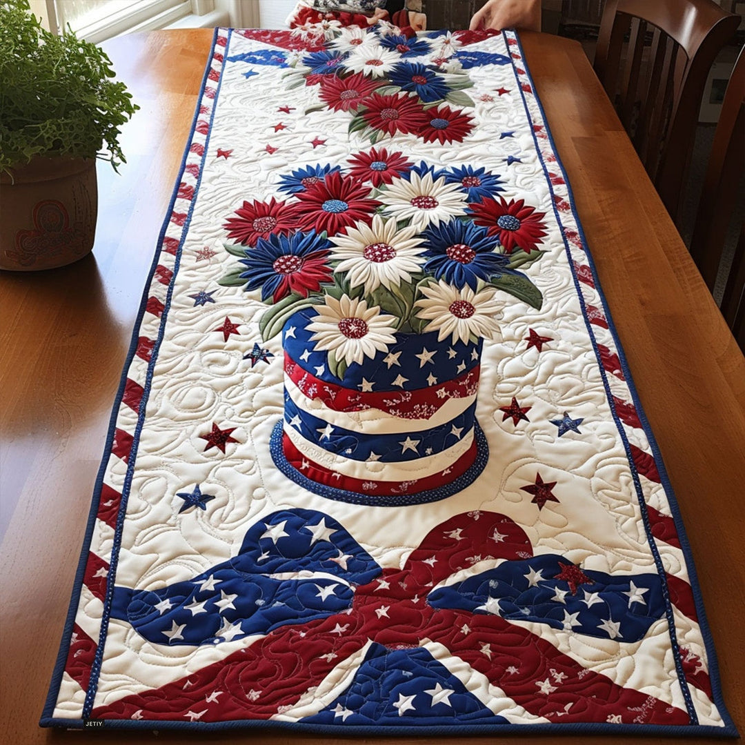 Patriotisk Quiltet Bordløber