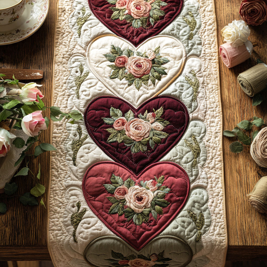Blomsterengagement Quilted Table Runner