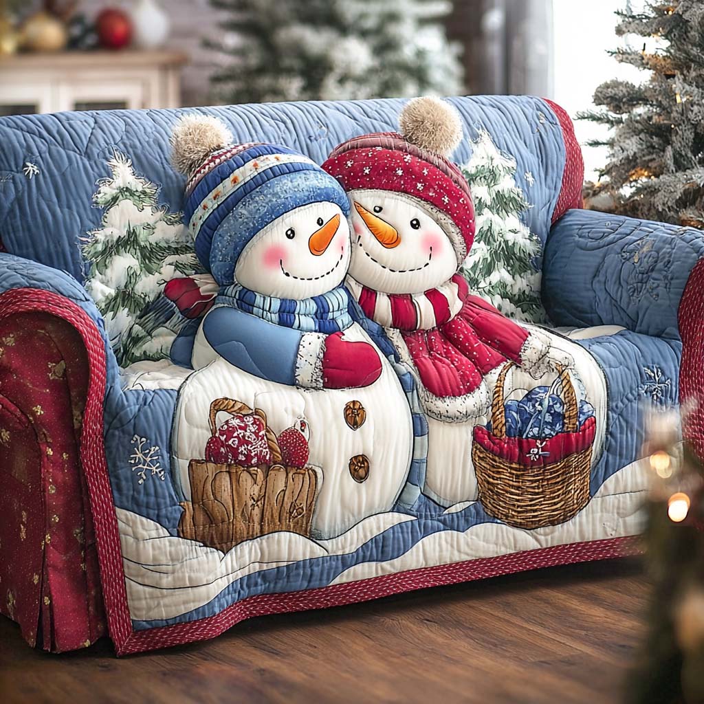 Frosty Love Story Quiltet Sofa Dæk