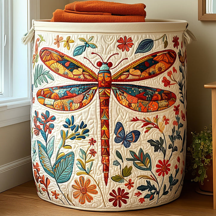 Libelle Blomster Quiltet Vasketøjskurv