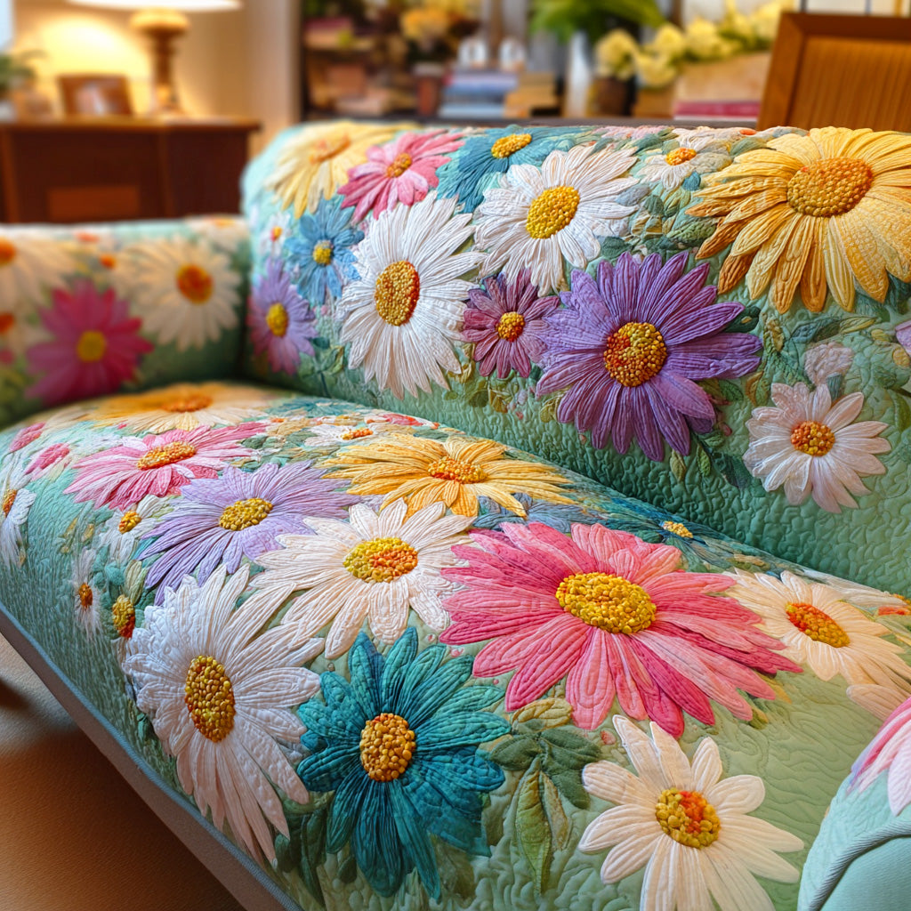 Blid Bloom Felt Quilted Sofa Dække