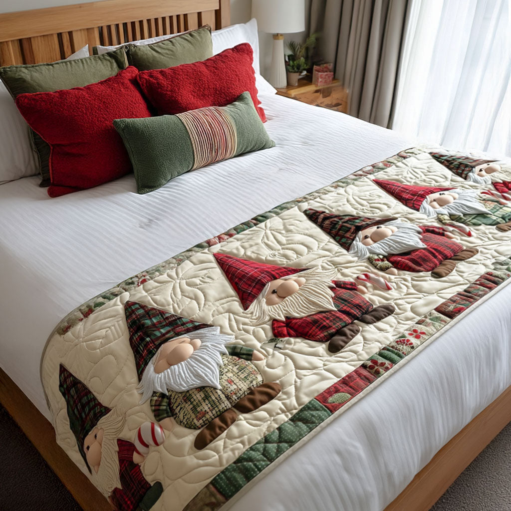Gnomer til Ferier - Quilted Bed Runner