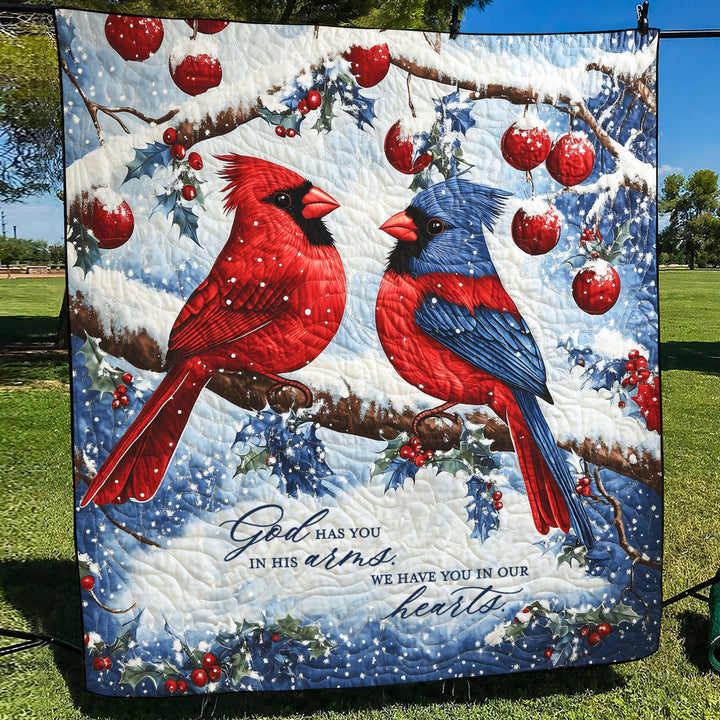 Gud Har Dig I Hans Arme Kunst Quilt Ophæng