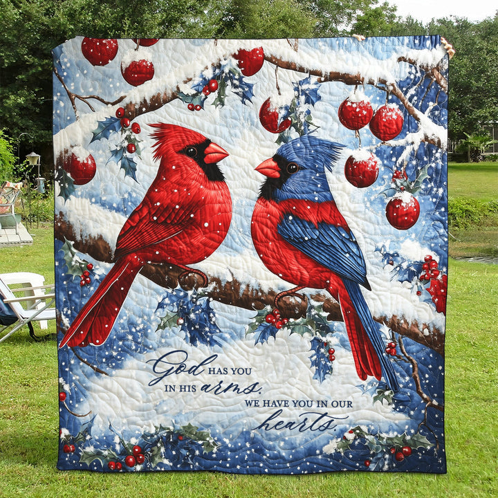 Gud Har Dig I Hans Arme Kunst Quilt Ophæng