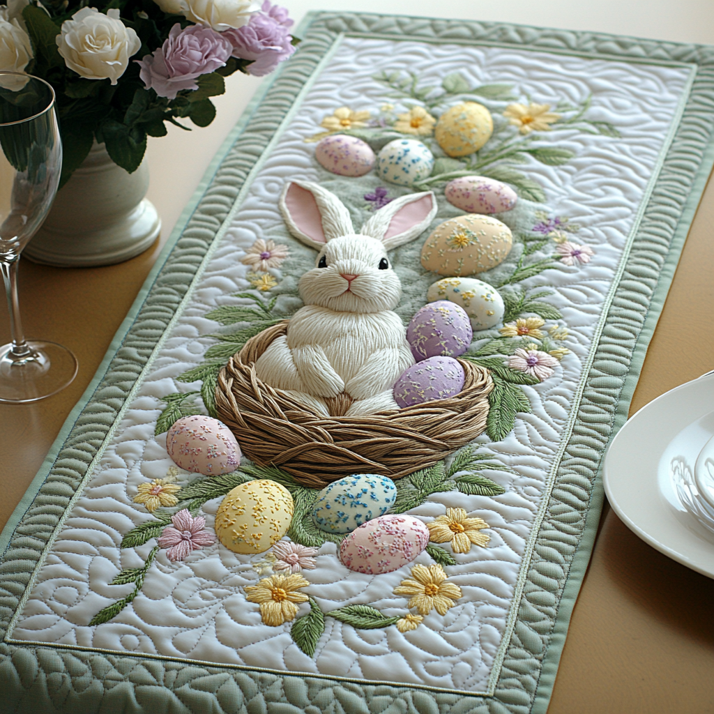 Guldbasket Quilted Bordløber