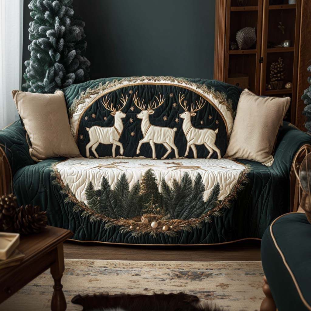 Gylden Rensdyr Quilted Sofa Dække