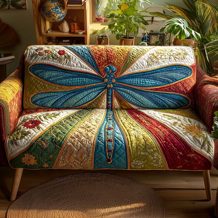 Dragonfly Quilted Sofa Cover