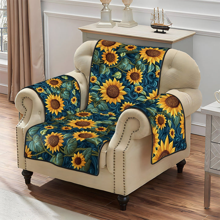 Gylden Solstråle Quilted Sofa Dække