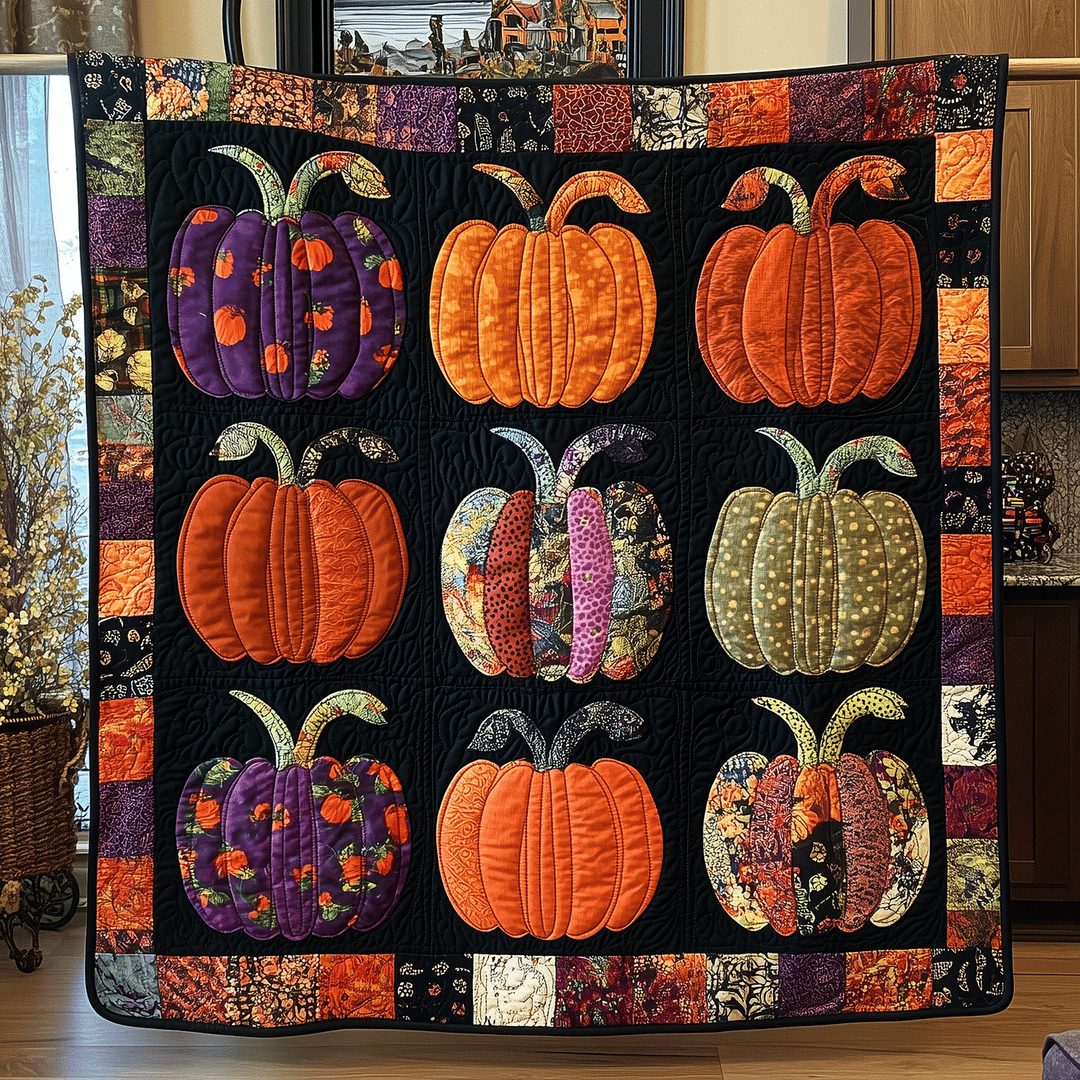 Halloween Høst Quiltet Tæppe