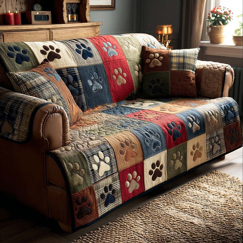 Happy Prints Quilted Sofa Cover