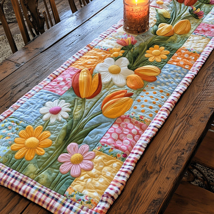 Blomster Quiltet Bordløber
