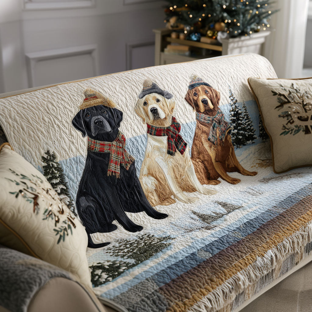 Labrador Retriever Quiltet Sofaovertræk