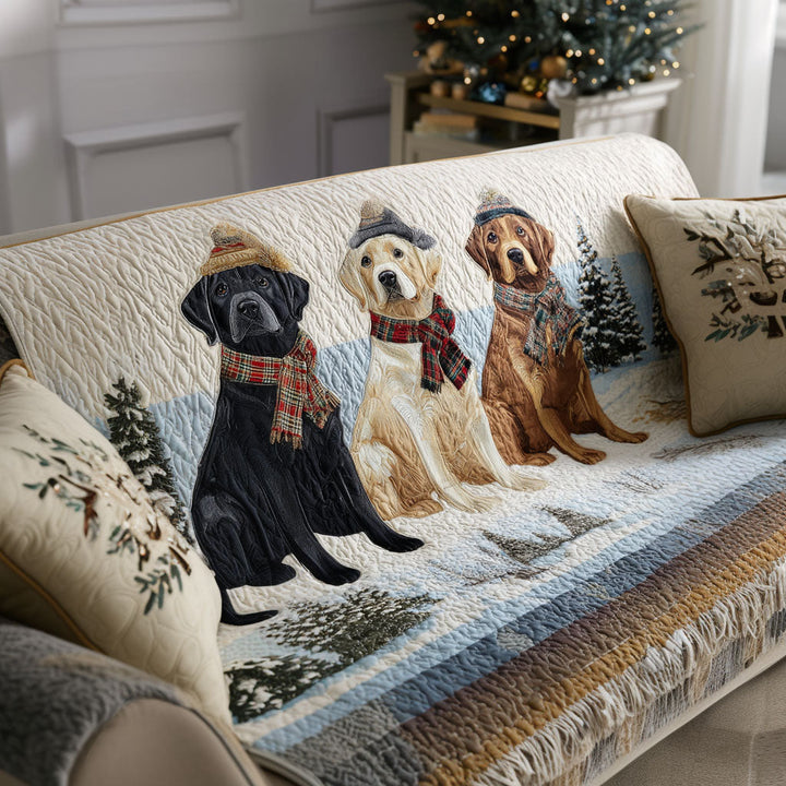 Labrador Retriever Quiltet Sofaovertræk