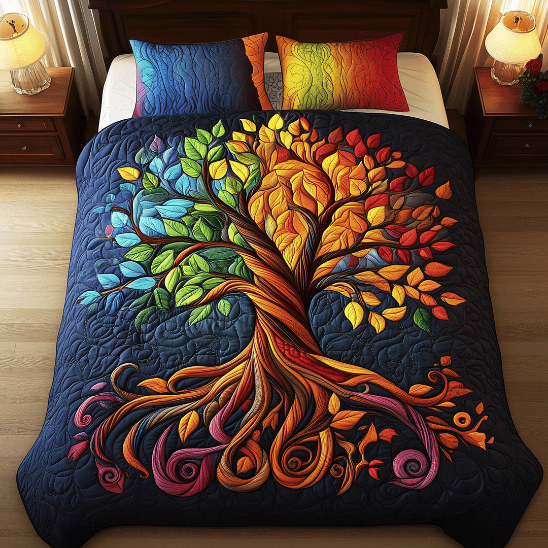 Harmony Tree 3-delt quiltet sengetøjssæt