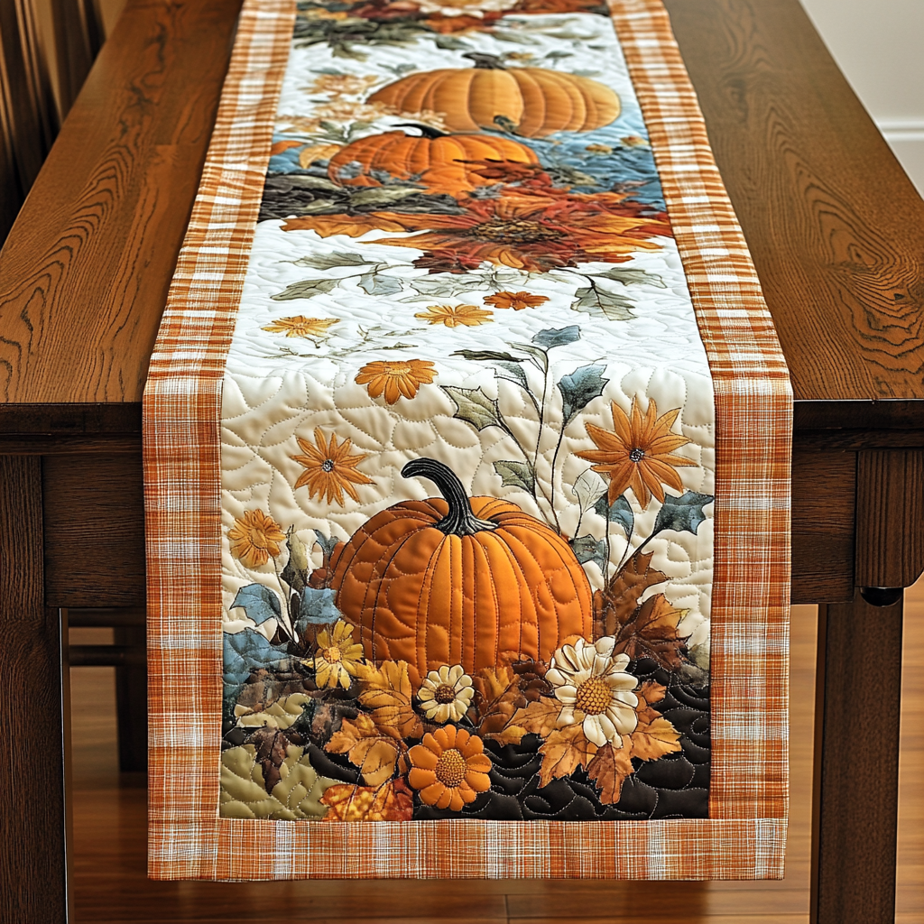 Høst Græskar Glæde Quilted Bordløber
