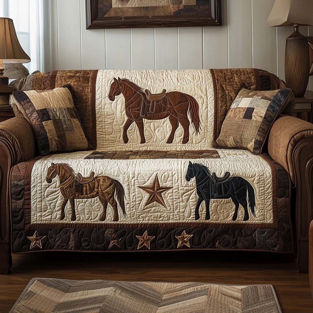 Heartland Rodeo Quilted Sofa Cover