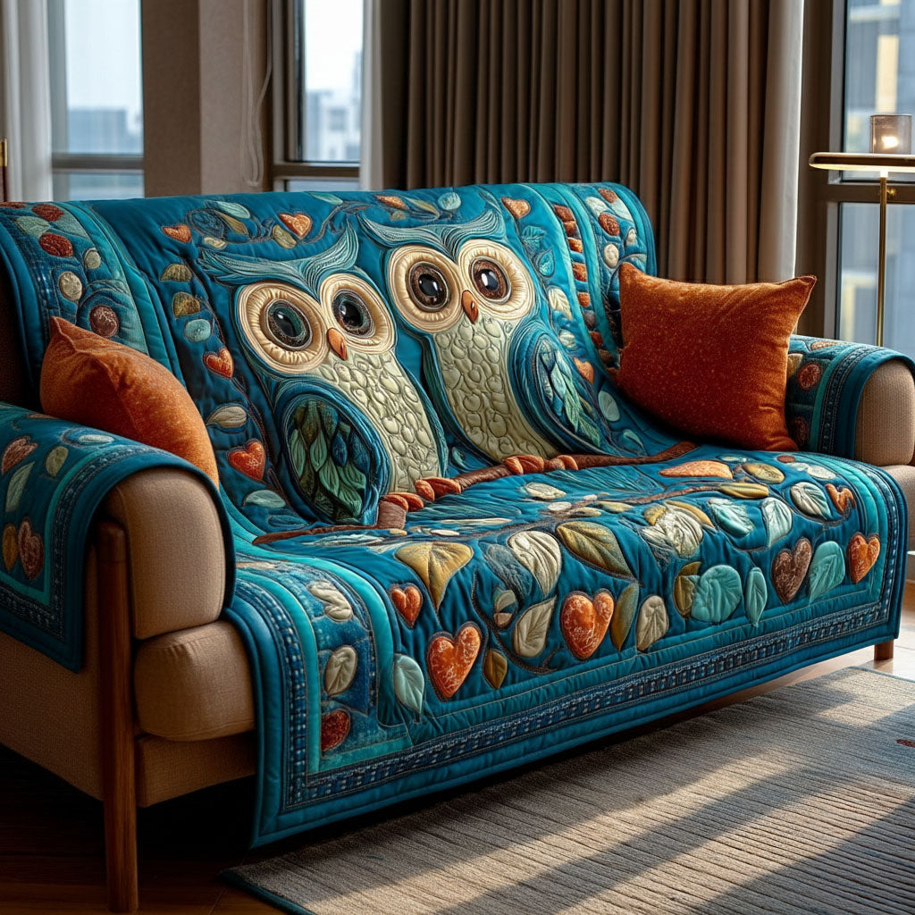 Heartwood Ugle Quilted Sofa Dække