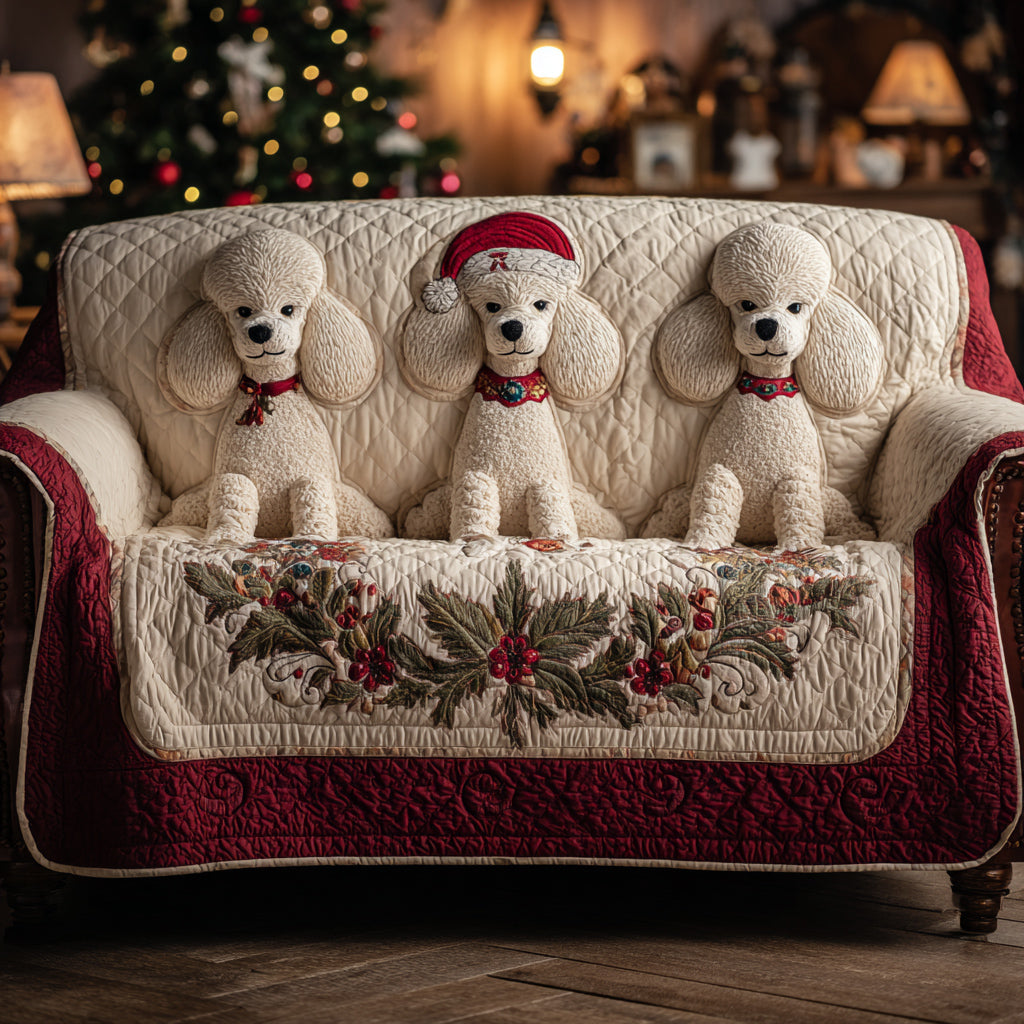 Ferie Poodle Charm Quiltet Sofa Dække