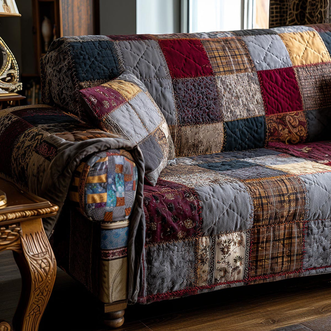 Homestead Charm Quilted Sofa Cover