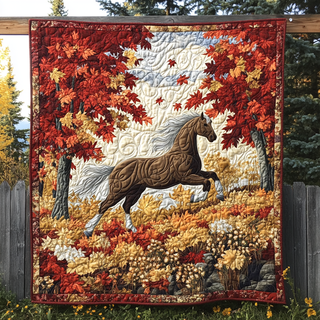 Hest Efterår Gallop Quilted Tæppe
