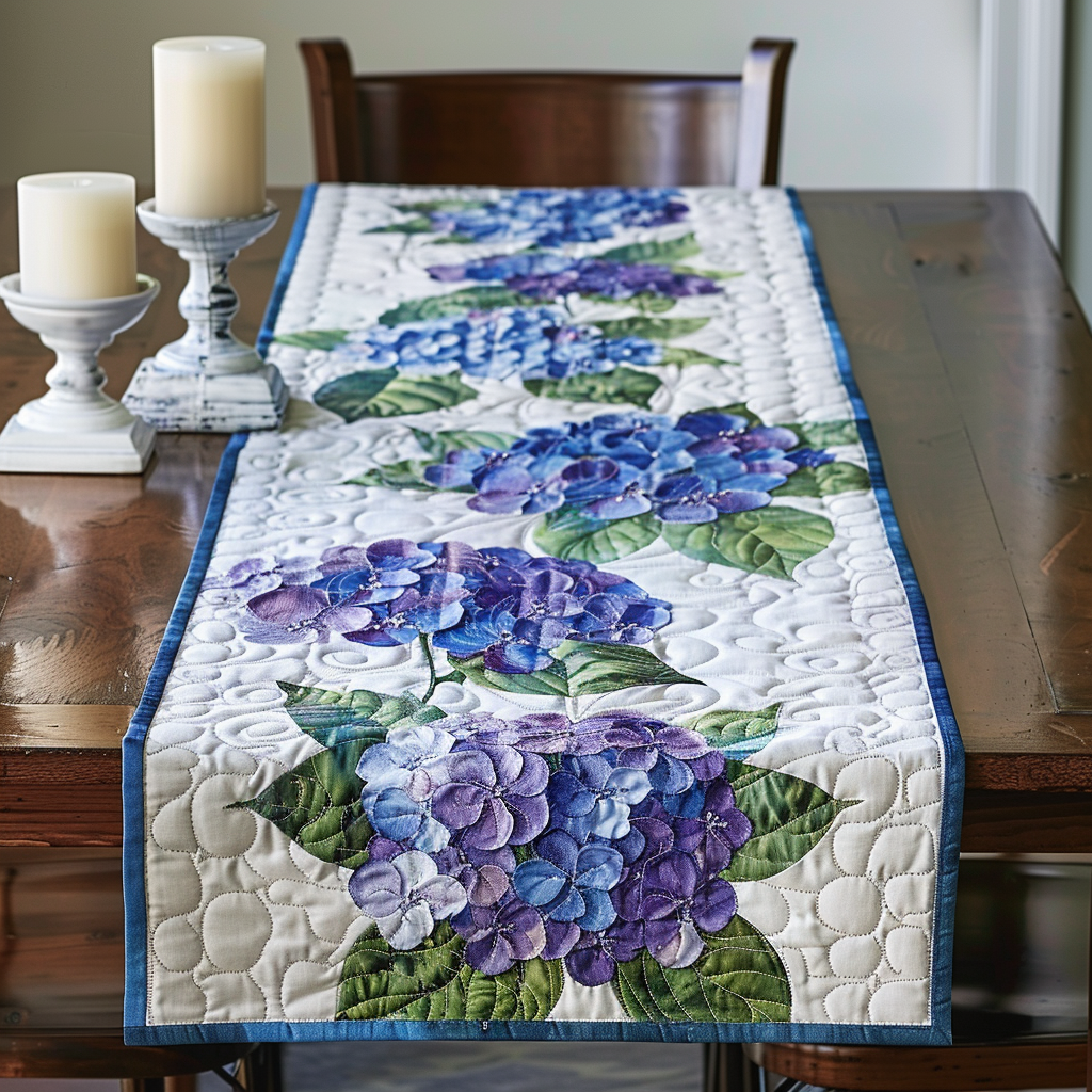Hydrangea Blomster Quilted Bordløber