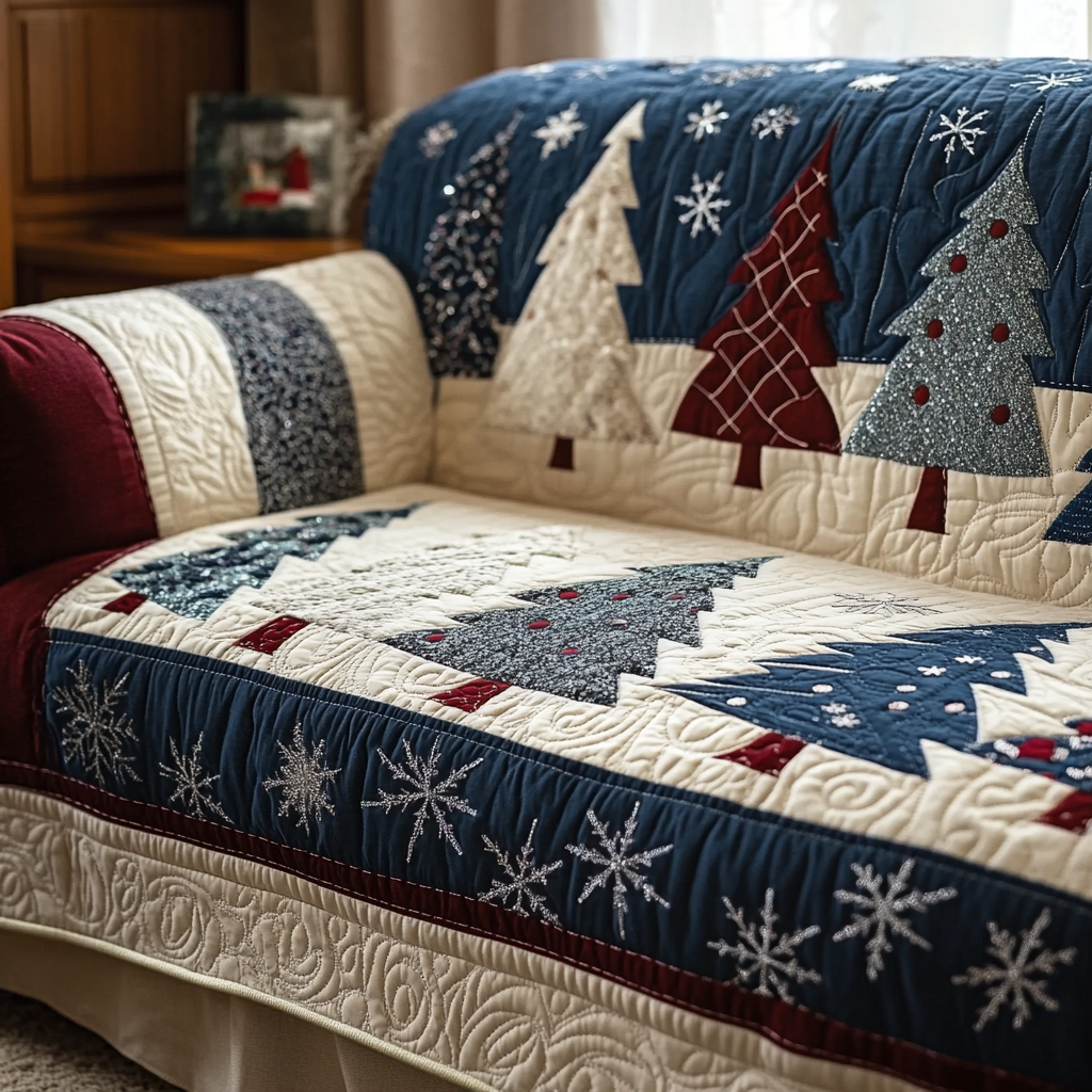 Glædelig Skov Quiltet Sofa Dække