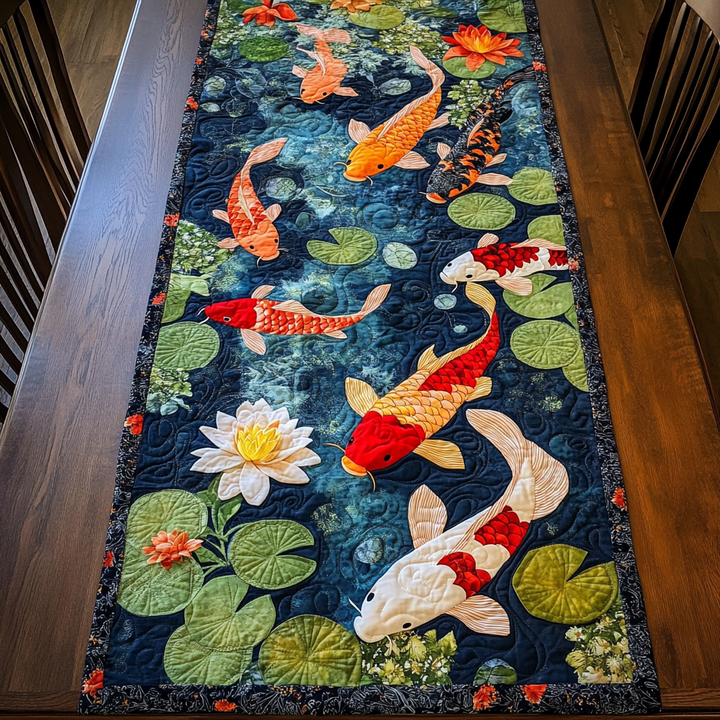 Koi Fisk Quilted Bordløber