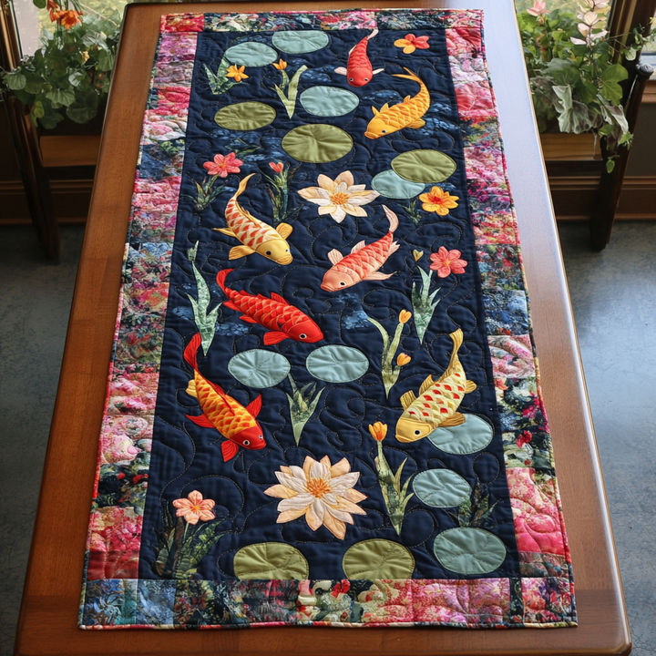 Koi Fisk Quilted Bordløber