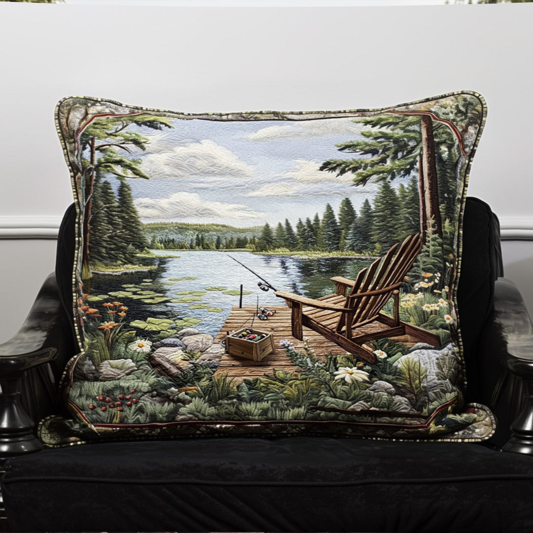Lakeside Angling Quilted Bedding Pillow Case