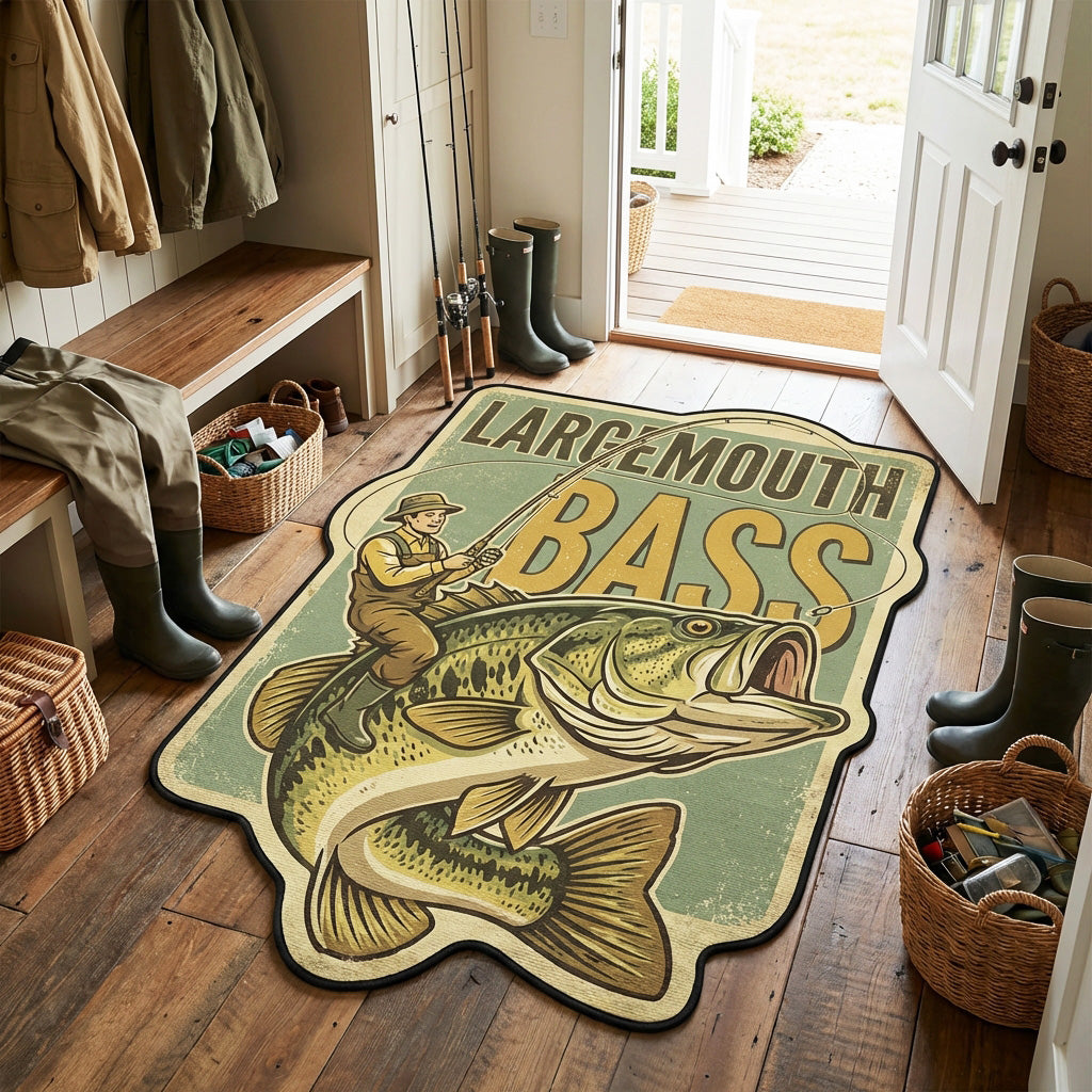 Largemouth Bass Tilpasset Formområde Tæppe