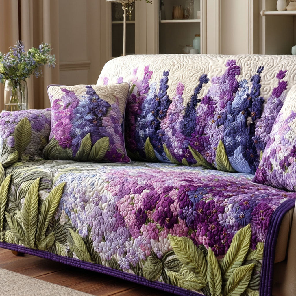 Lavendel Serenity Quiltet Sofa Dække
