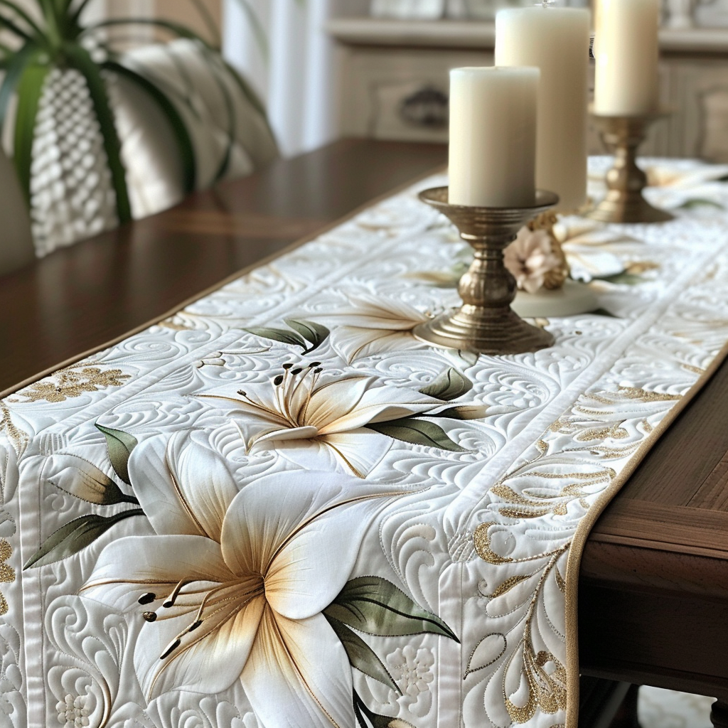 Liljer Charm Quilted Table Runner