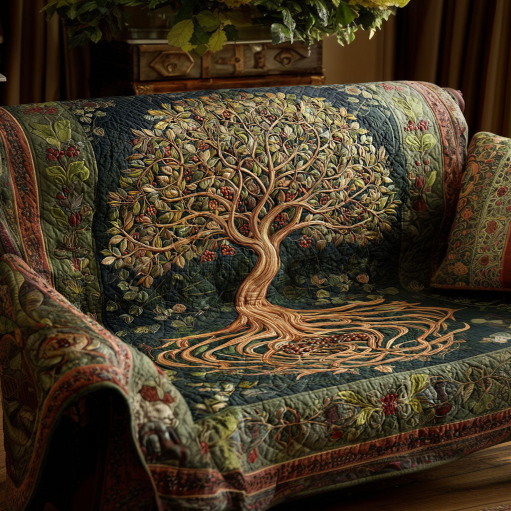 Living Roots Quilted Sofa Cover