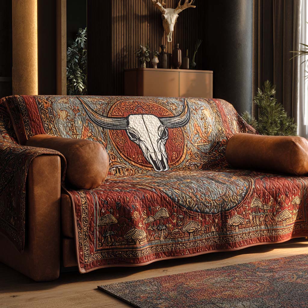 Longhorn Heritage Quilted Sofa Cover