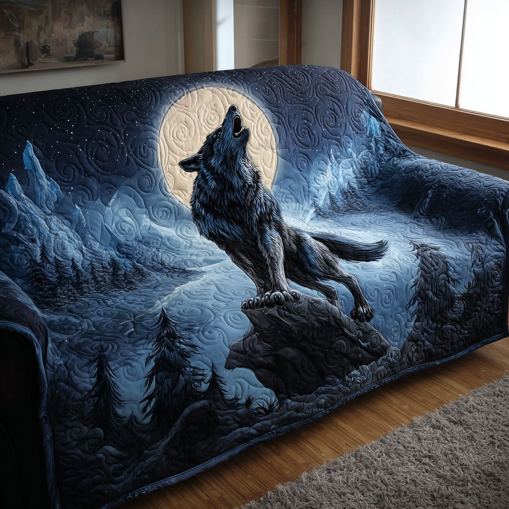 Wolf Quilted Sofa Cover