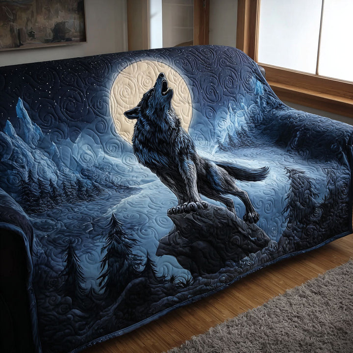 Wolf Quilted Sofa Cover