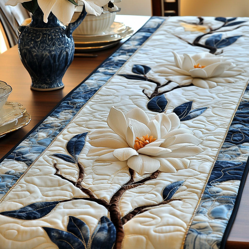 Magnolia Blomstrende Quilted Bordløber