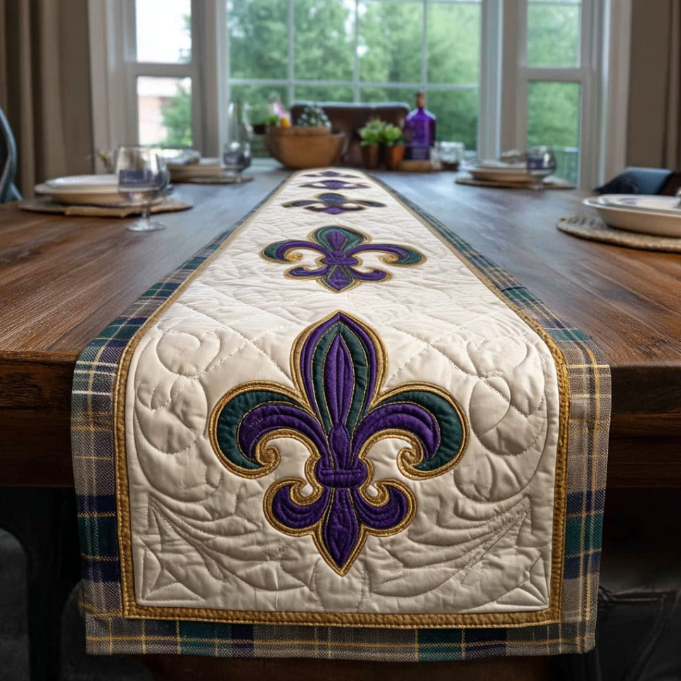 Mardi Gras Quiltet Bordløber