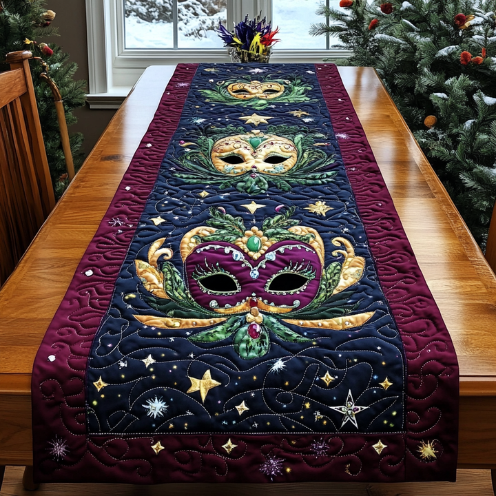 Mardi Gras Quiltet Bordløber