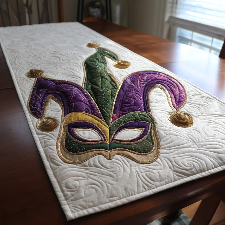 Mardi Gras Quiltet Bordløber
