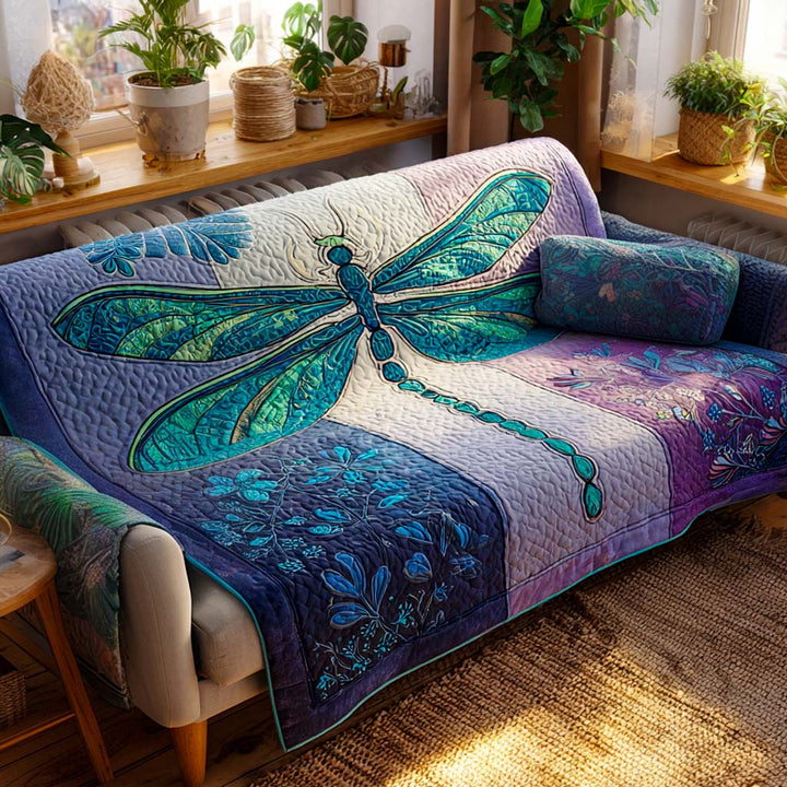 Dragonfly Quilted Sofa Cover
