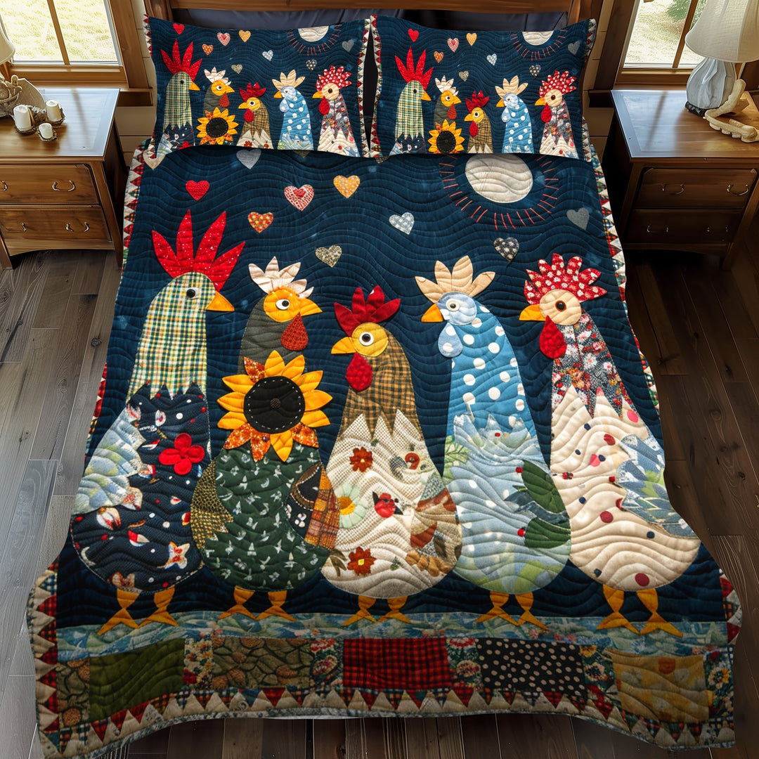 Kylling Quilted Sengetøj Sæt