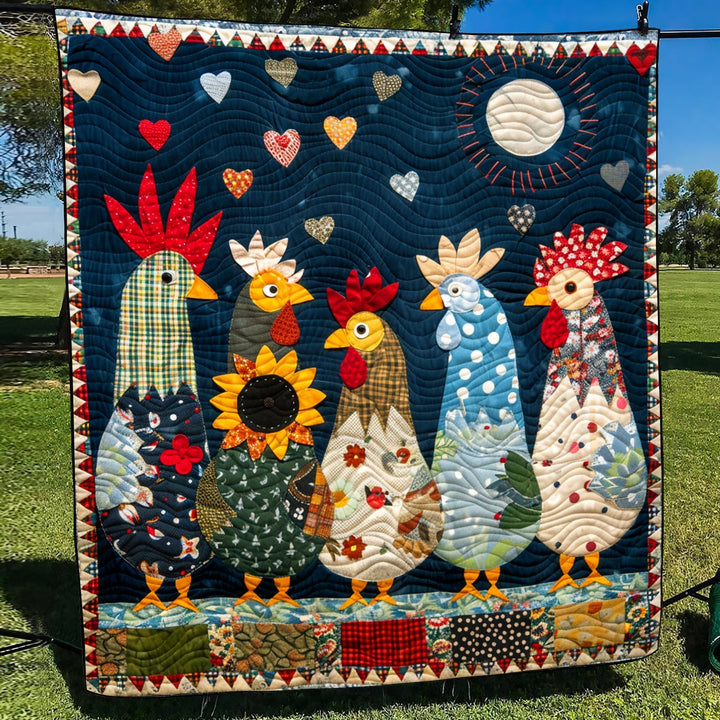 Måneskinnet Haner Kunst Quilt Hængende